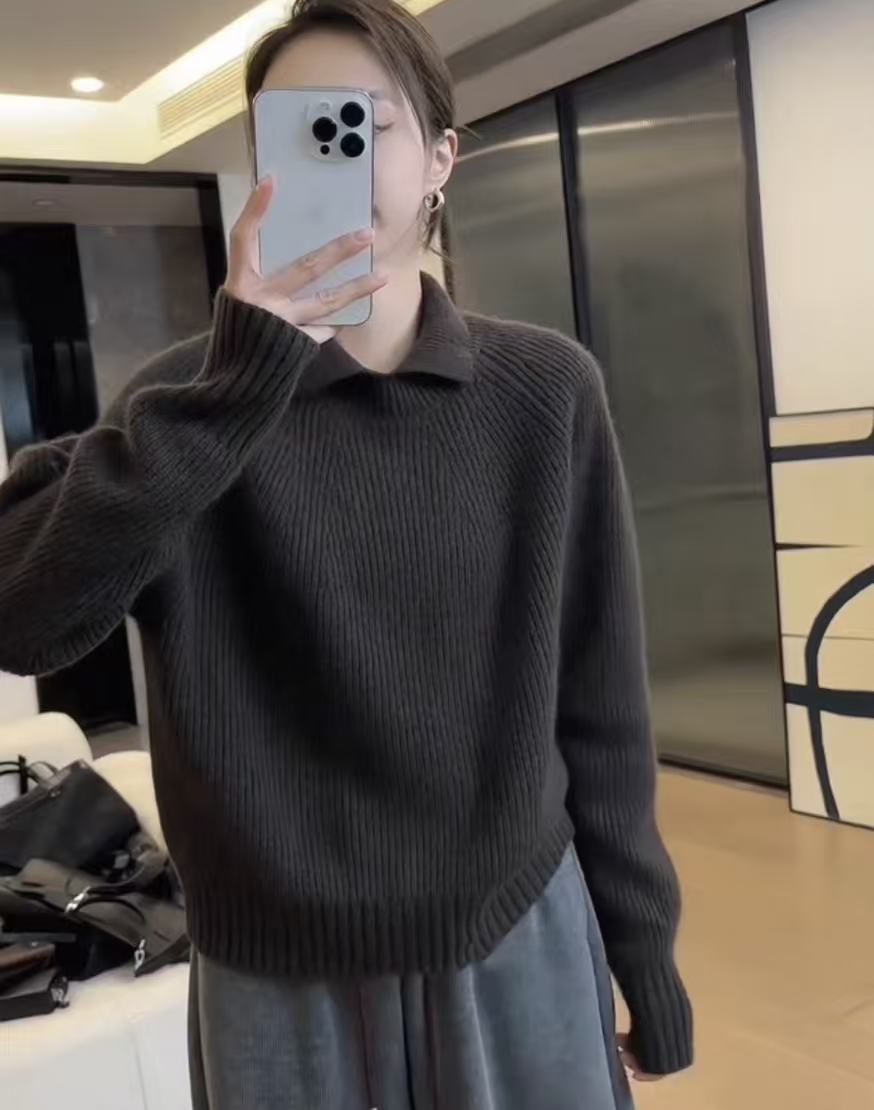 【小翻领】巨好穿秋季舒适百搭针织衫上衣