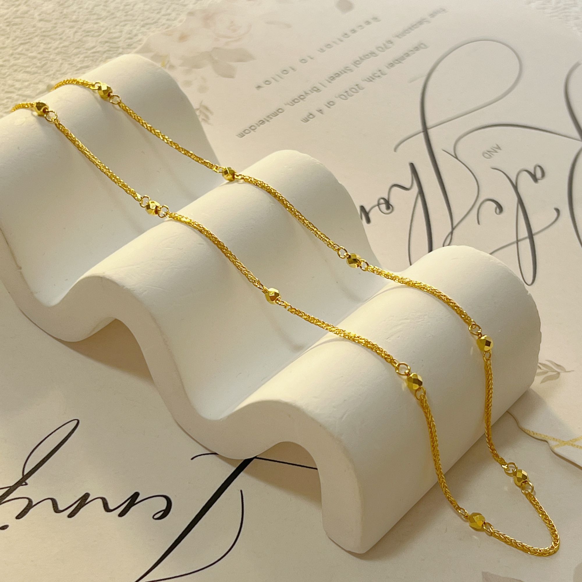 5G工艺【蹦迪隔珠黄金项链】足金999