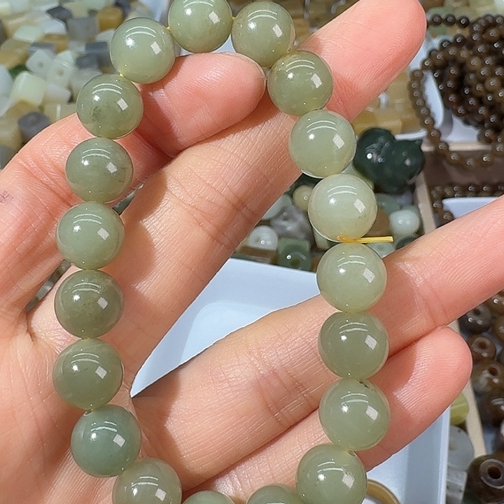 和田玉（糖玉）未镶嵌手链10mm