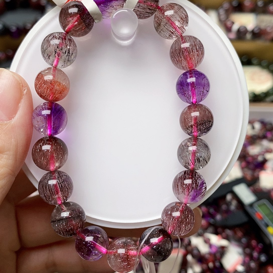 未镶嵌手链烟晶b694超七10+