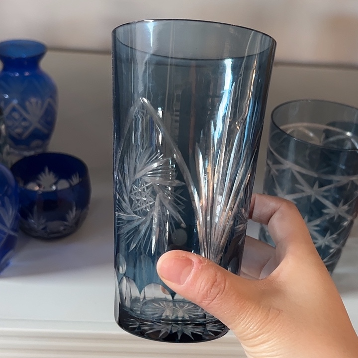 水晶玻璃平底款微瑕一个