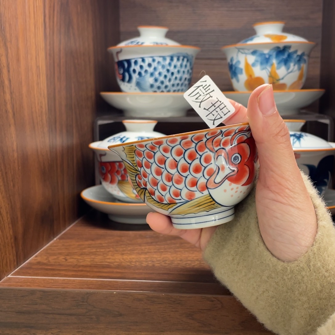 微瑕釉下彩纯手绘