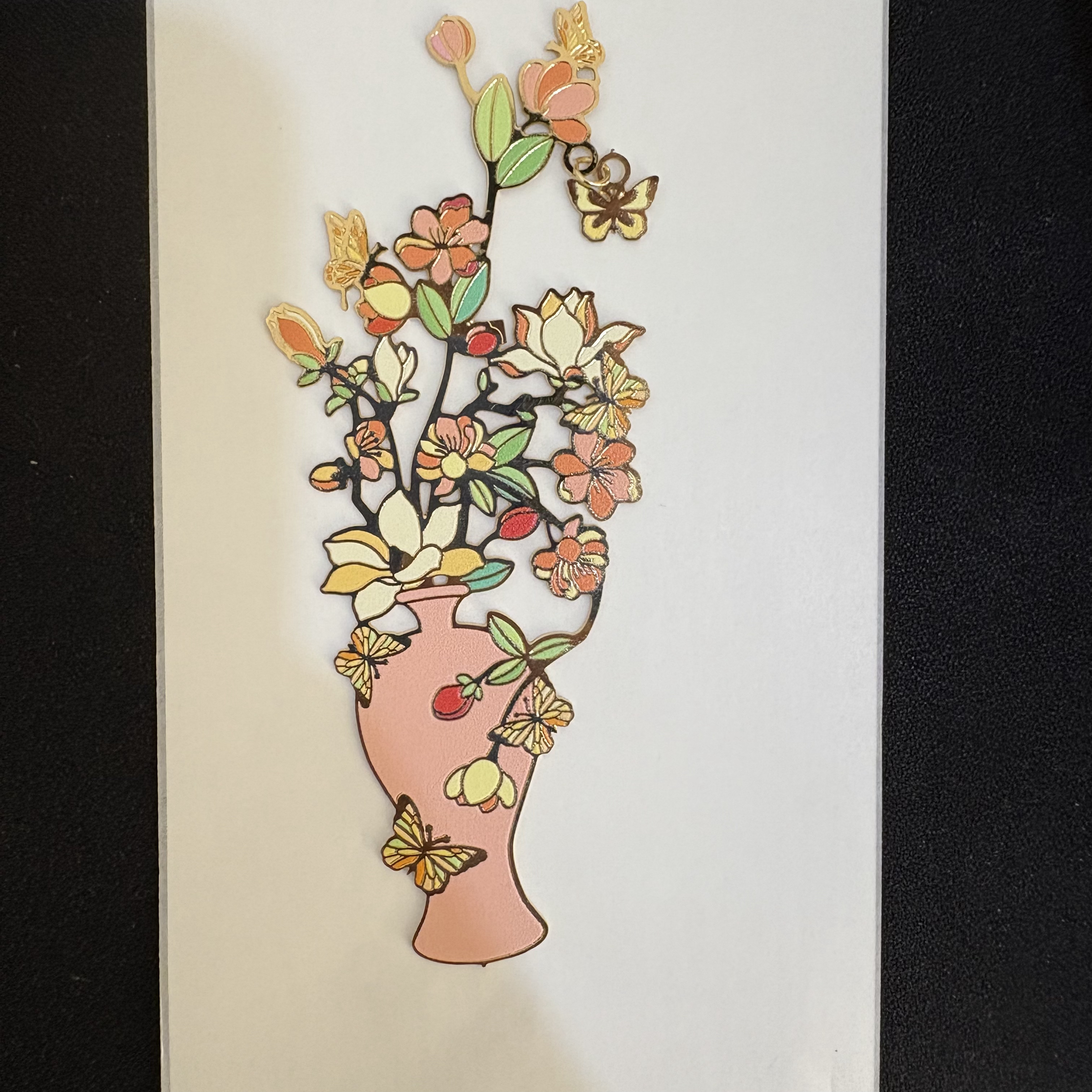 十二月花令金属镂空复古创意书签书夹书扣学生办公礼品礼物冰箱贴