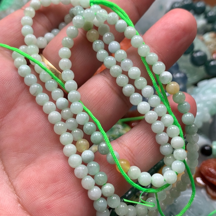翡翠颈饰未镶嵌保真天然a货翡翠
