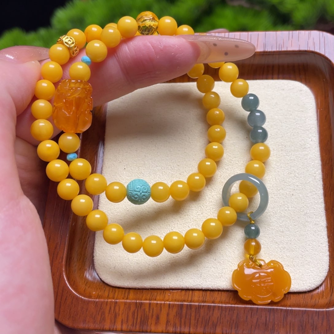 蜜蜡手链未镶嵌手串