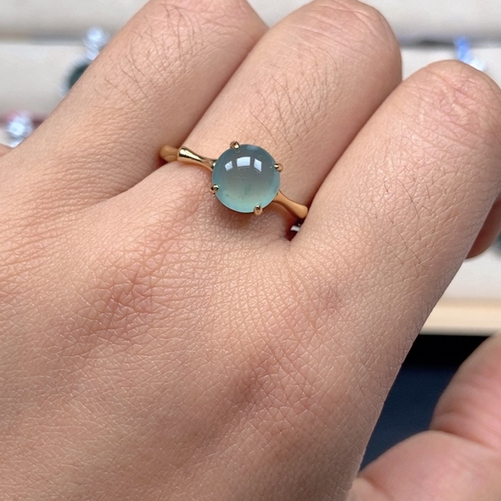 翡翠未镶嵌戒指戒指