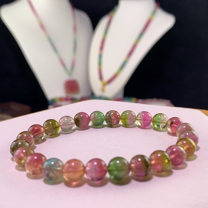 双色碧玺手链未镶嵌