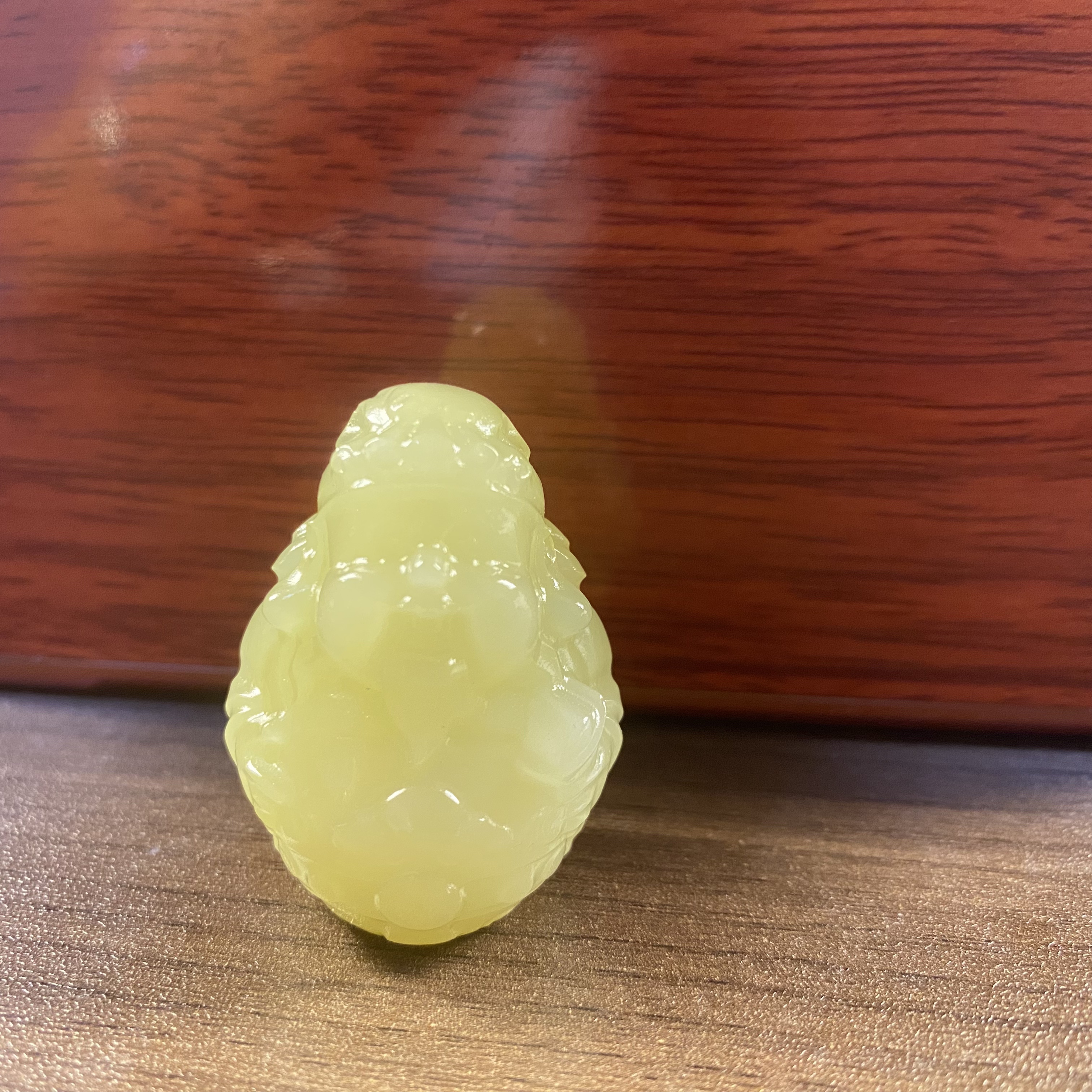 H015天然新疆黄口料精美高货财神多样性发其一【三通文玩配饰