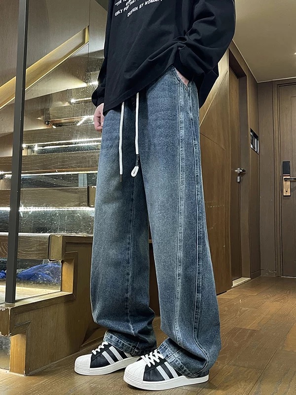 高品质孤品牛仔裤男款秋季2025新款宽松裤子