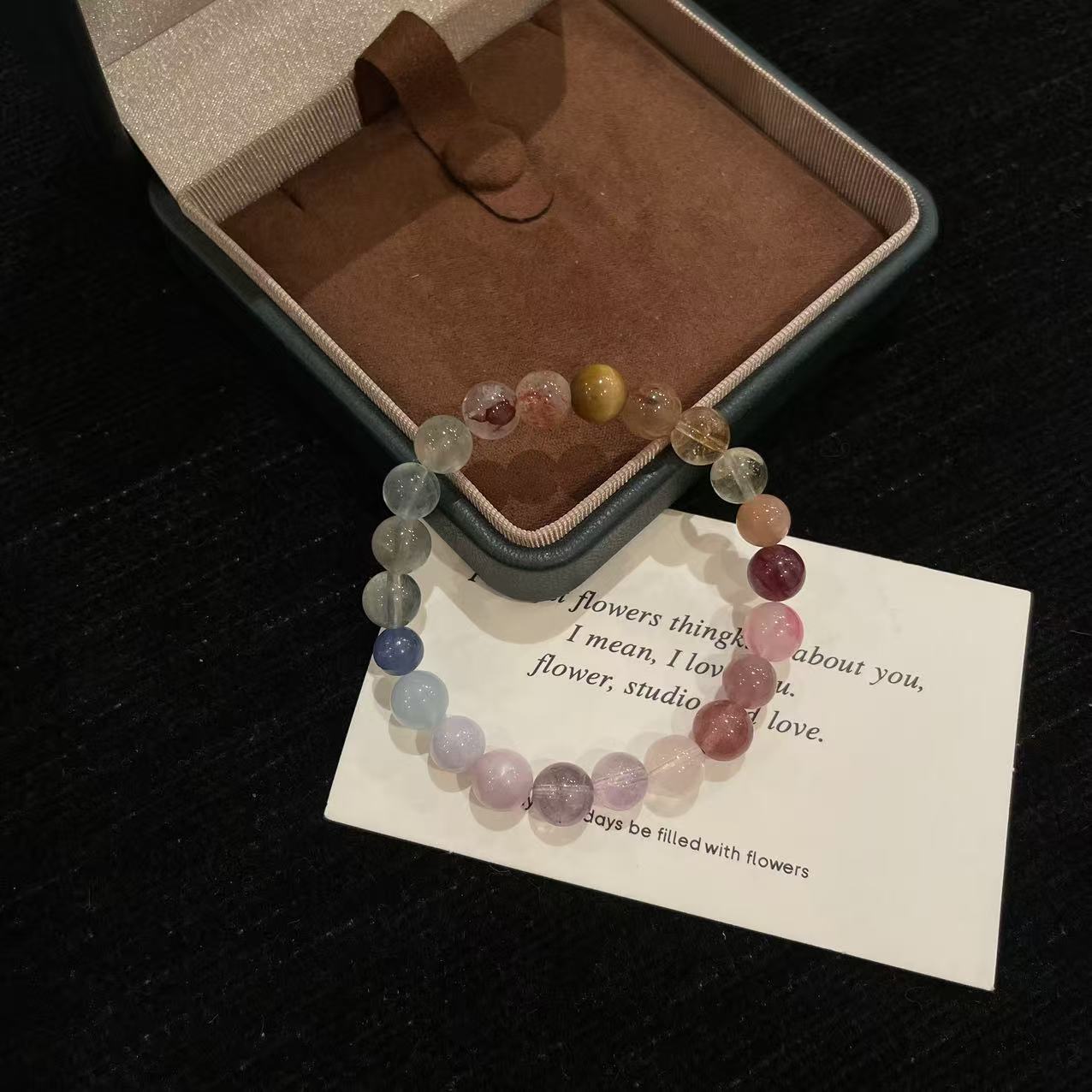 「小圆满」天然水晶 8mm多宝手链x2847 多样性发货