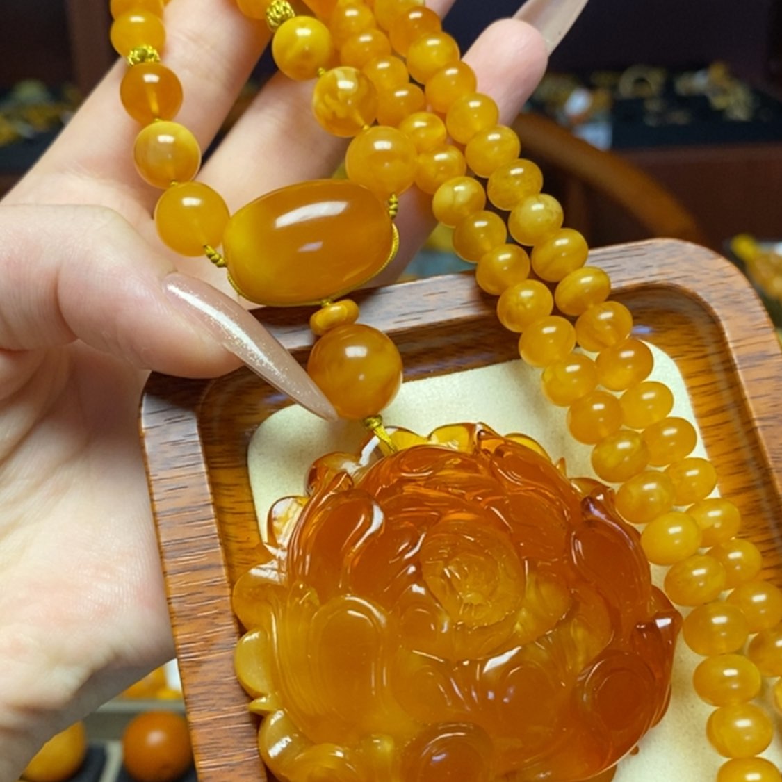 【闪购商品】蜜蜡颈饰未镶嵌项链