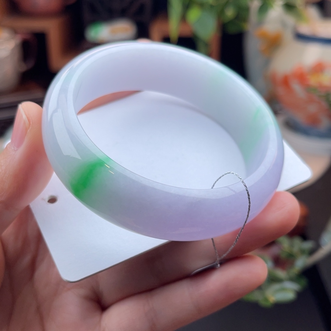 未镶嵌手镯翡翠春彩