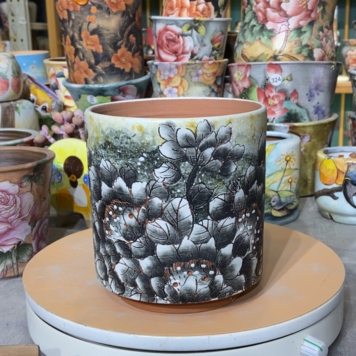 红陶景德镇艺术手绘作品