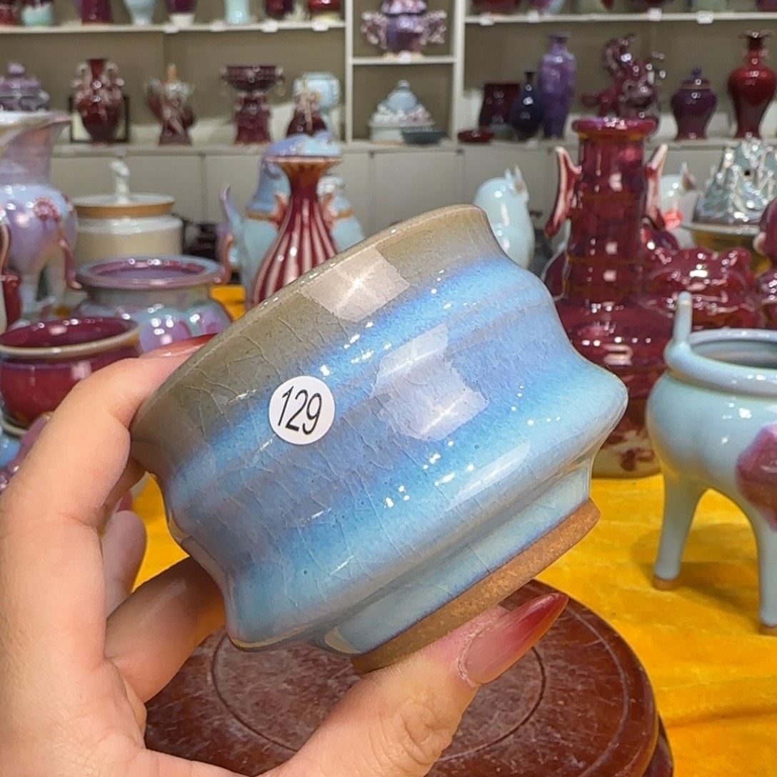 摆件陶郑家钧窑摆件