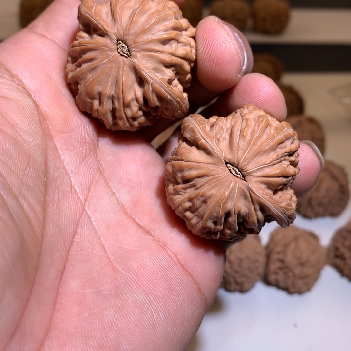 桃核把件十***海精品磨盘对歪