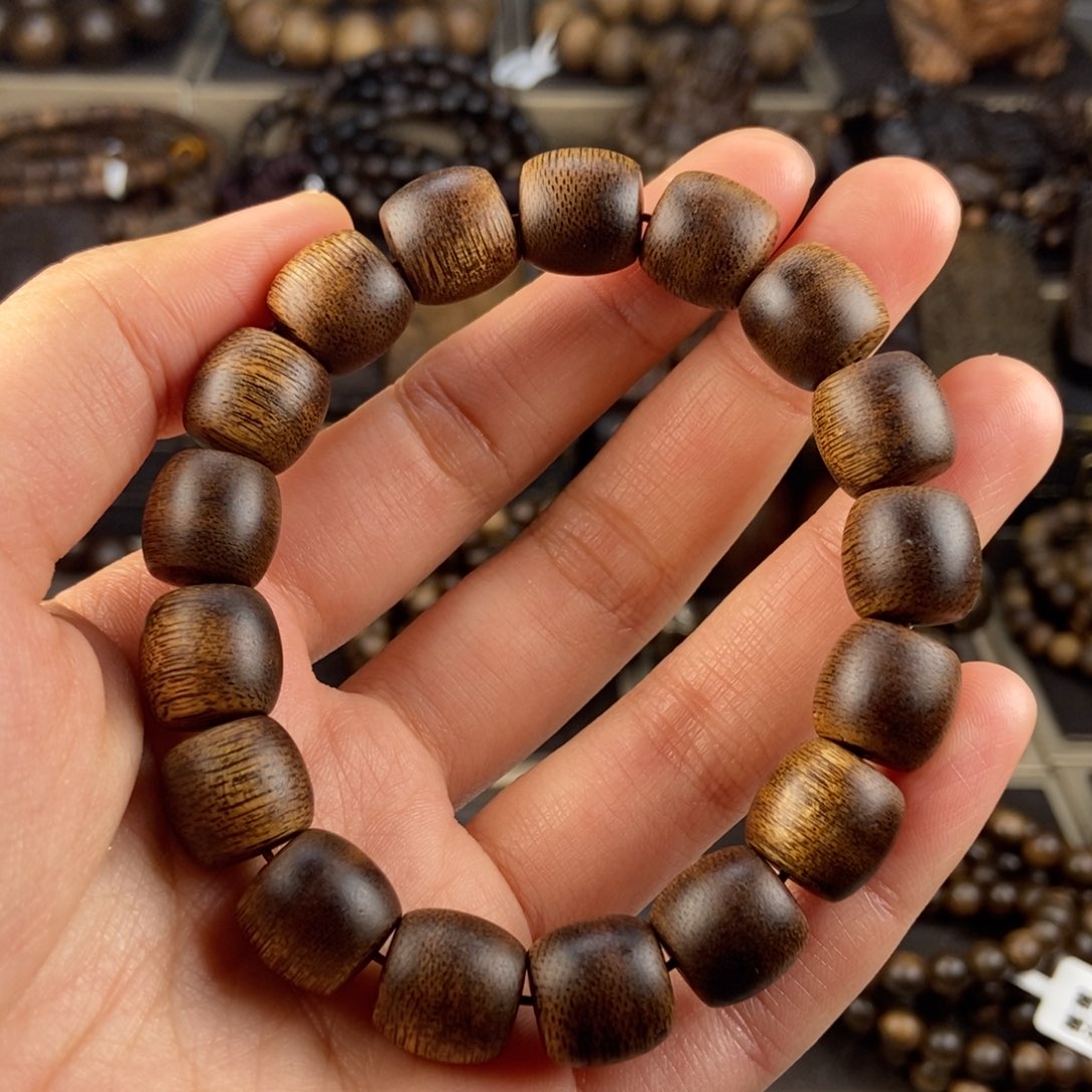 沉香手串碎**源越南芽庄白棋楠