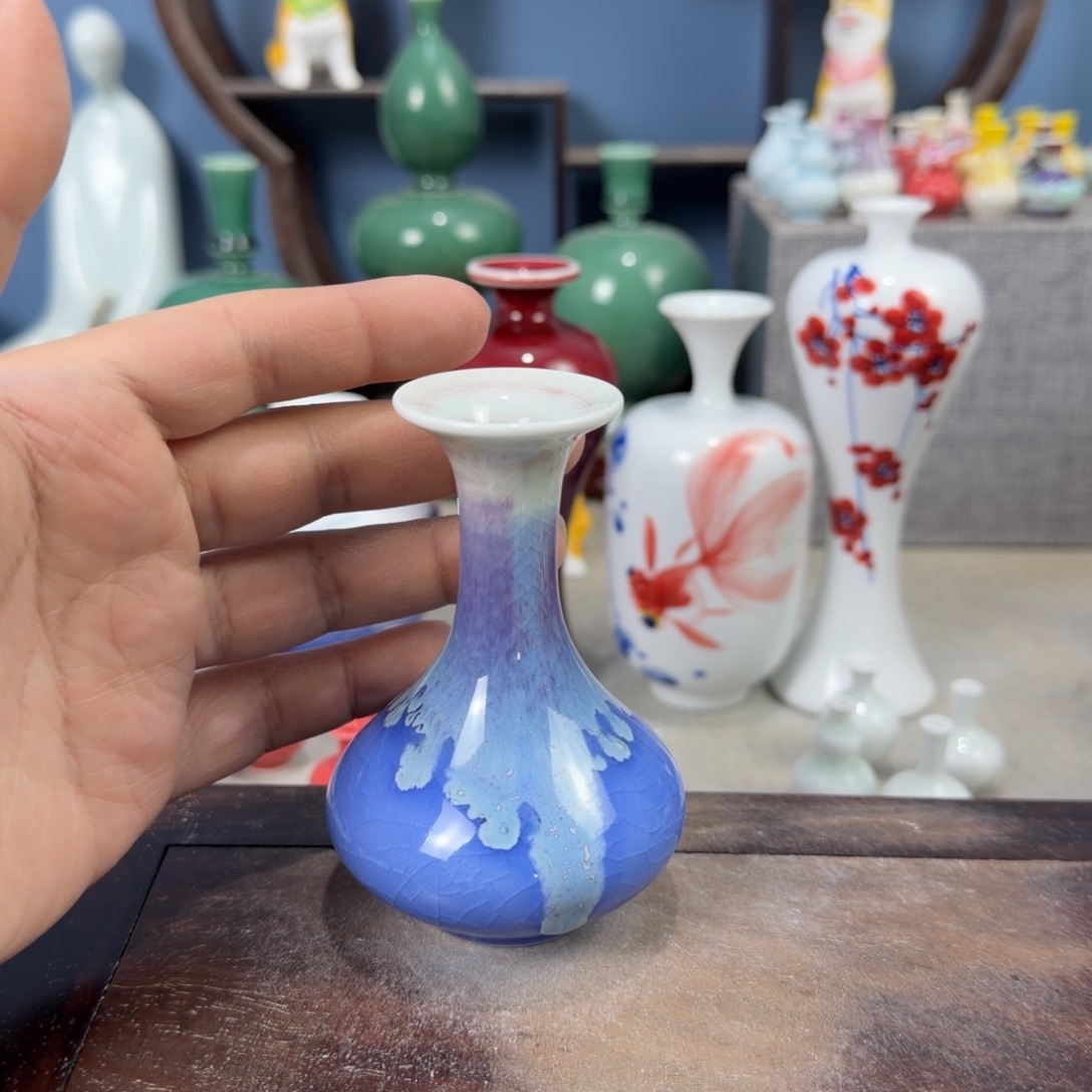 陶瓷手工小花器摆件