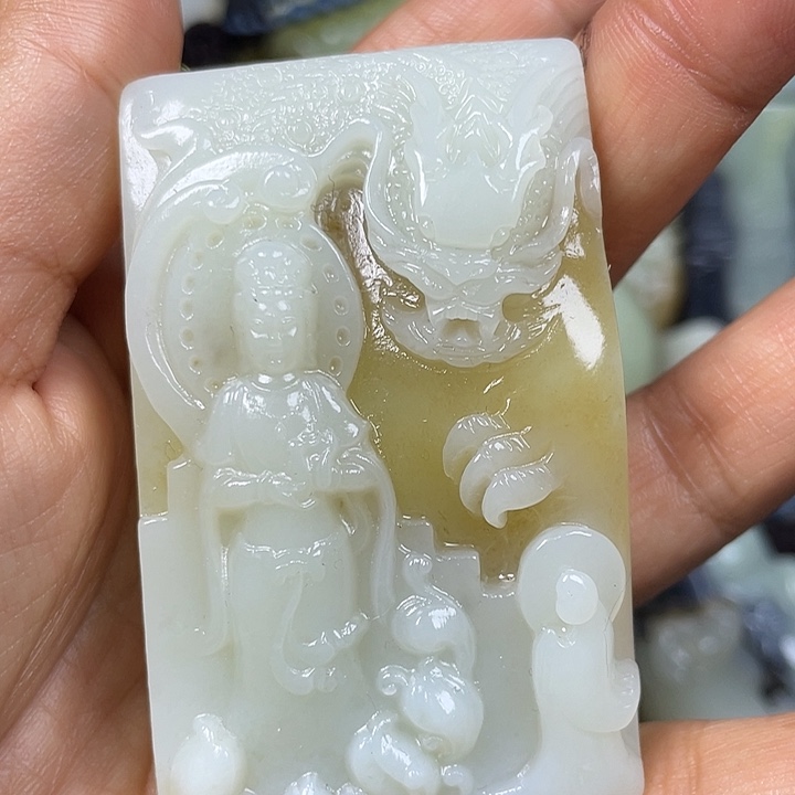 和田玉未镶嵌挂件