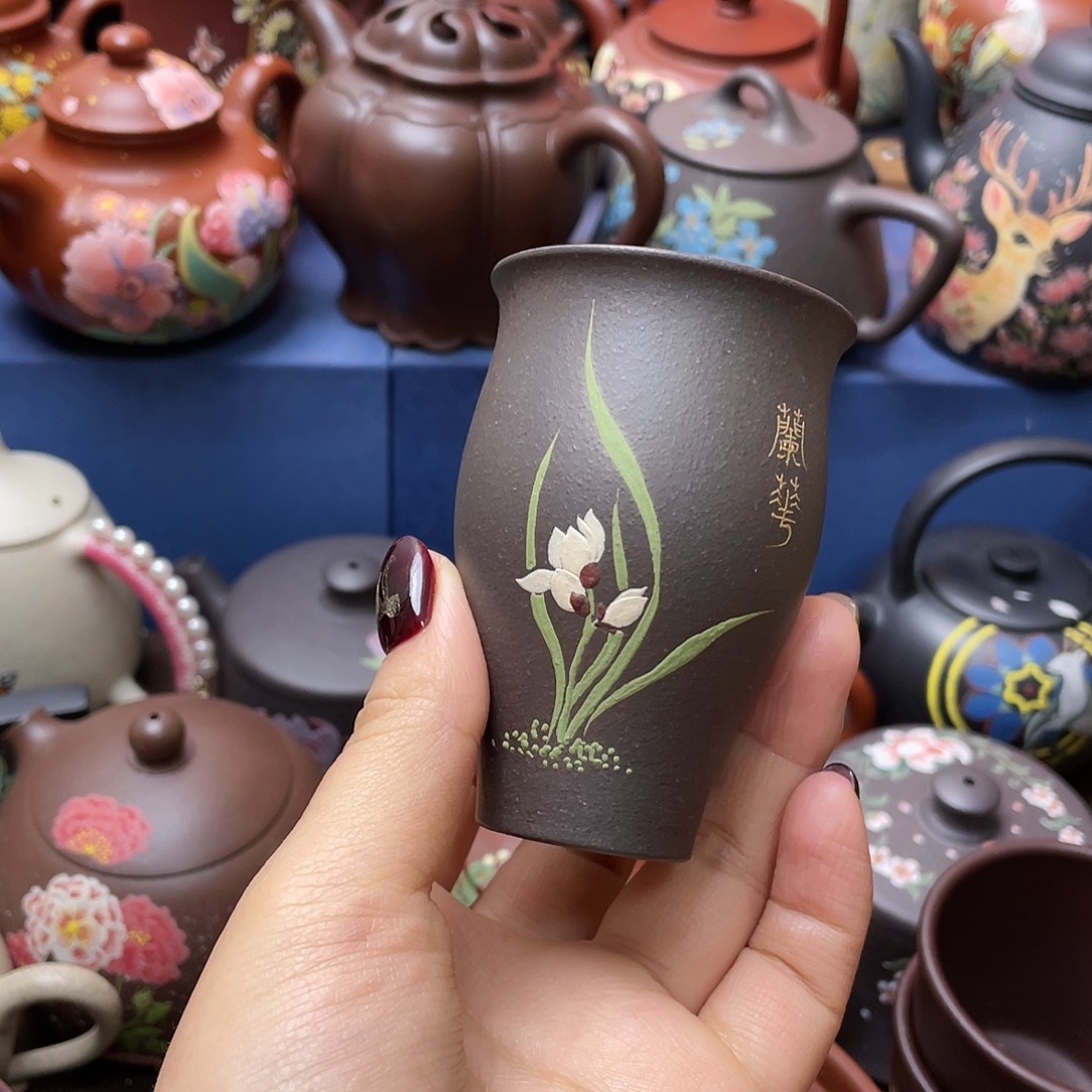 茶杯红泥紫砂主人杯60cc