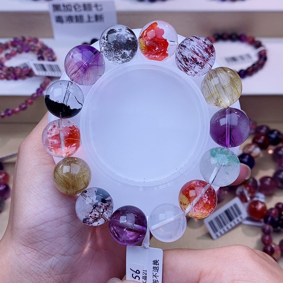 未镶嵌手链水晶多宝15+