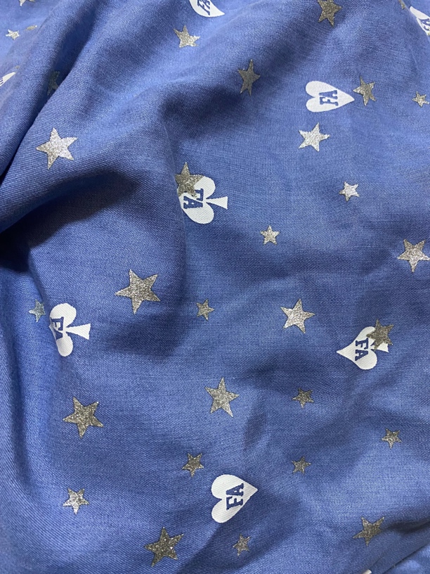 水洗薄款印花牛仔布料软垂适合春夏季制作衣服裤子连衣裙diy3米价