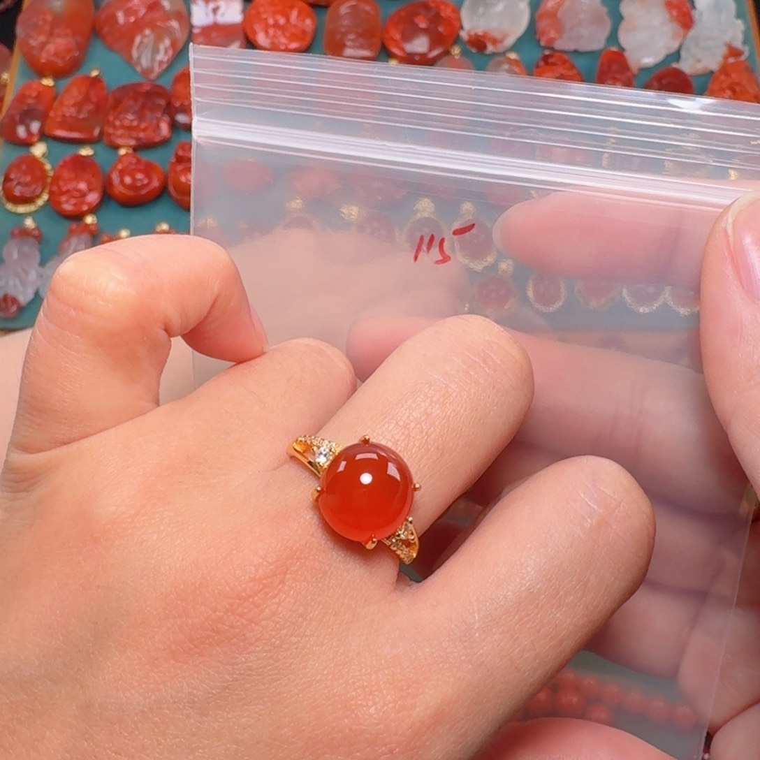 南红玛瑙南红银S925镶嵌