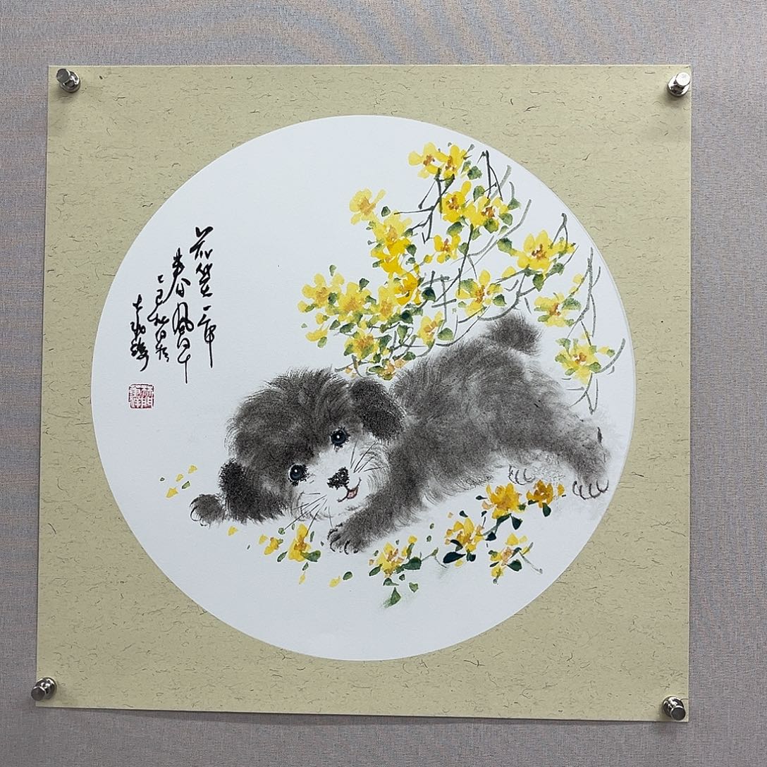 国画艺术家真人手绘