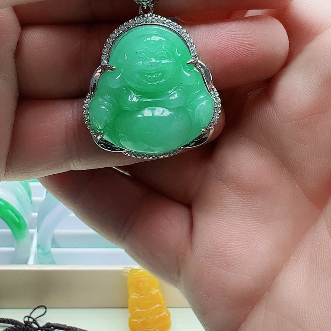 翡翠吊坠(赠链)银S925镶嵌