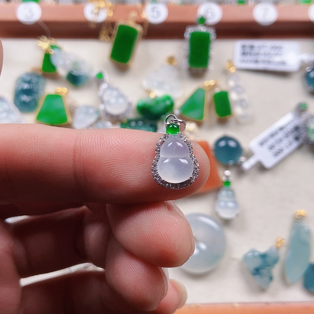 翡翠银S925镶嵌颈饰