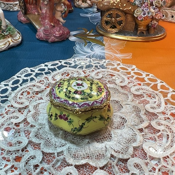 陶瓷手绘首饰盒 老货库存