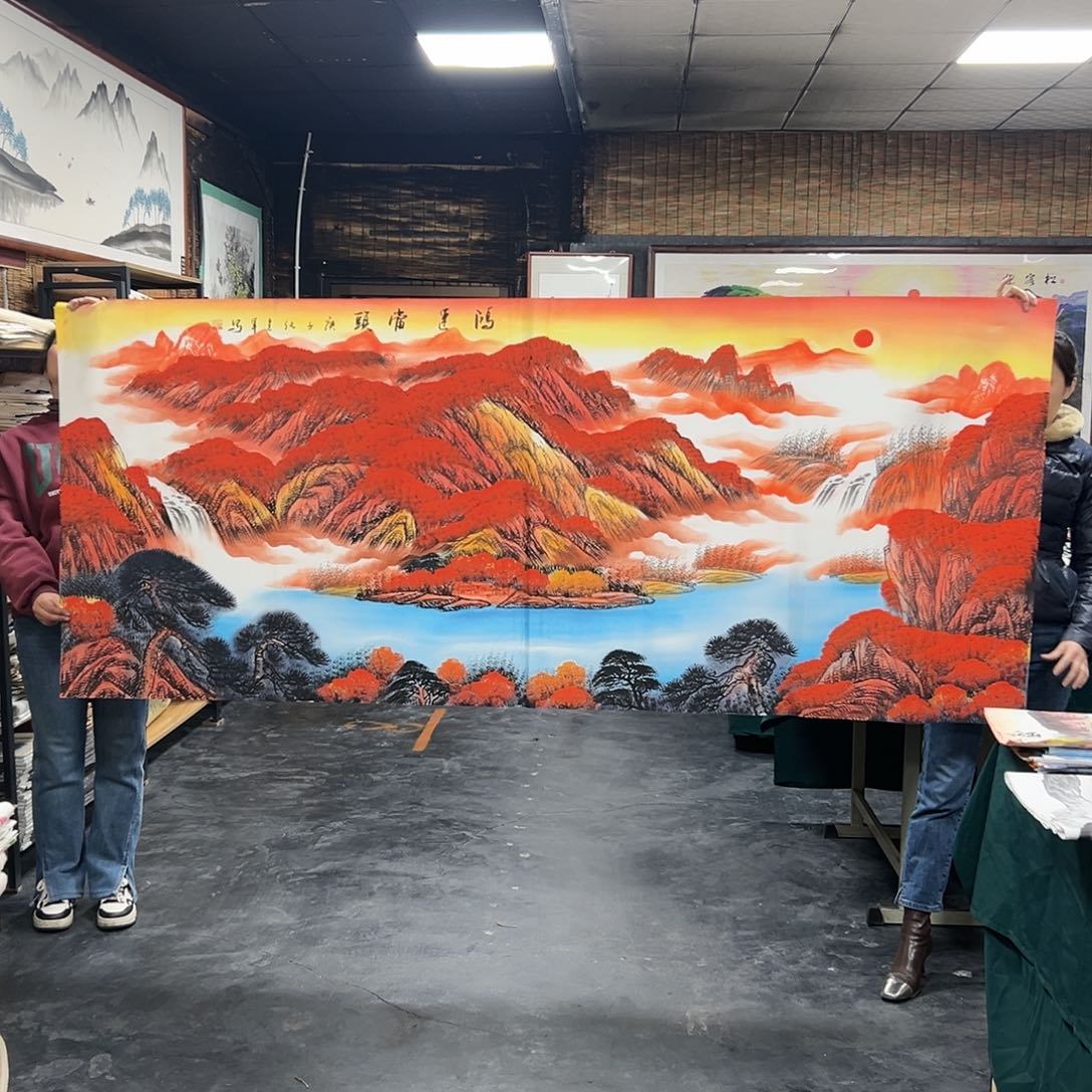 国画405 花鸟在树丛的中央是鸟