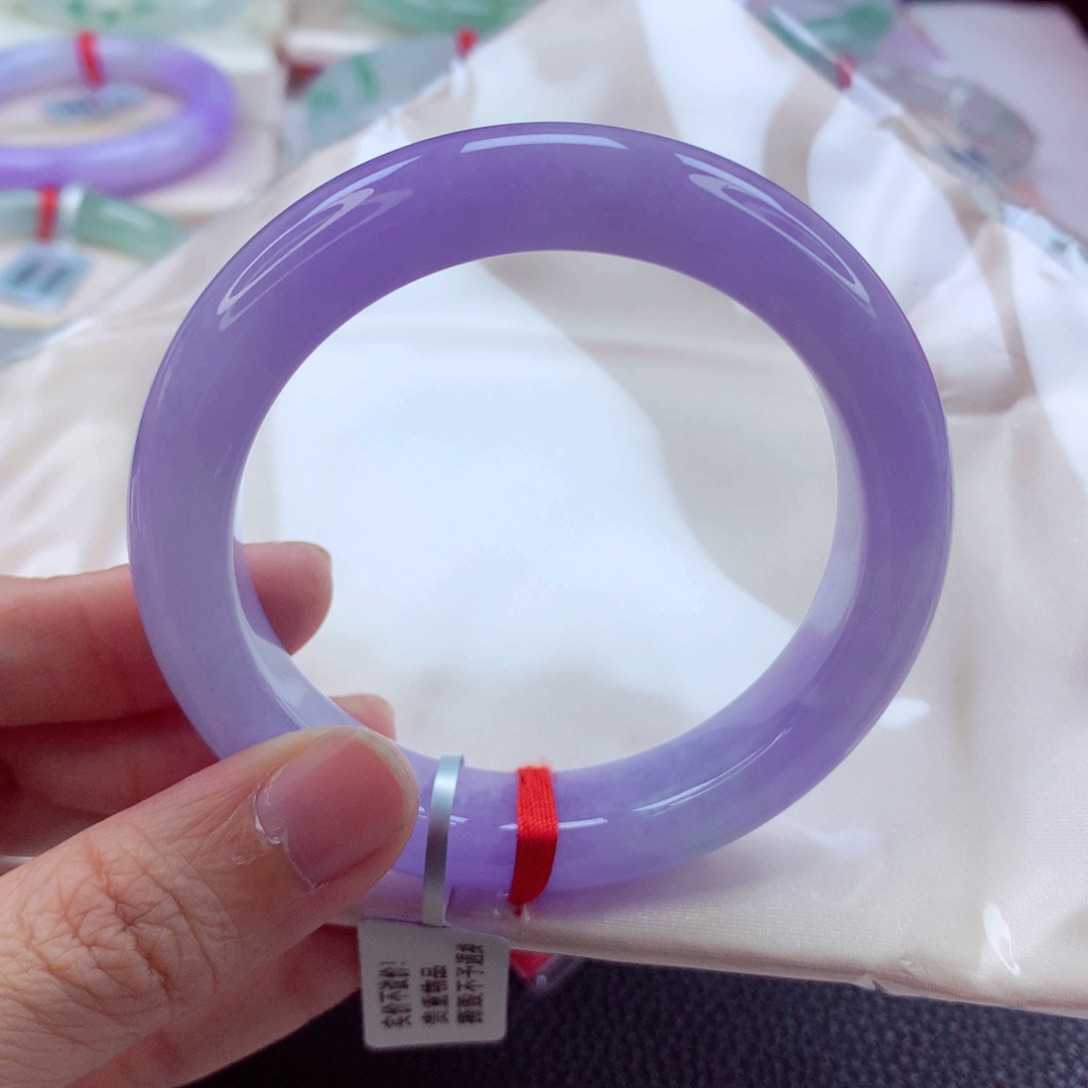 翡翠手镯未镶嵌秦*55.2妖紫毕业紫A