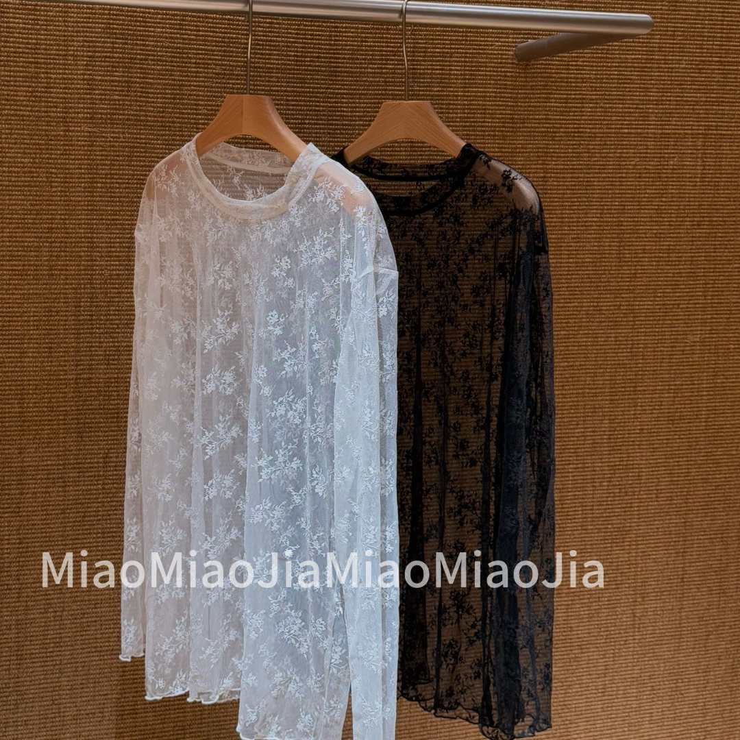 /苗苗家/『蕾丝』时髦精蕾丝衫小众设计长袖叠穿打底衫时尚T