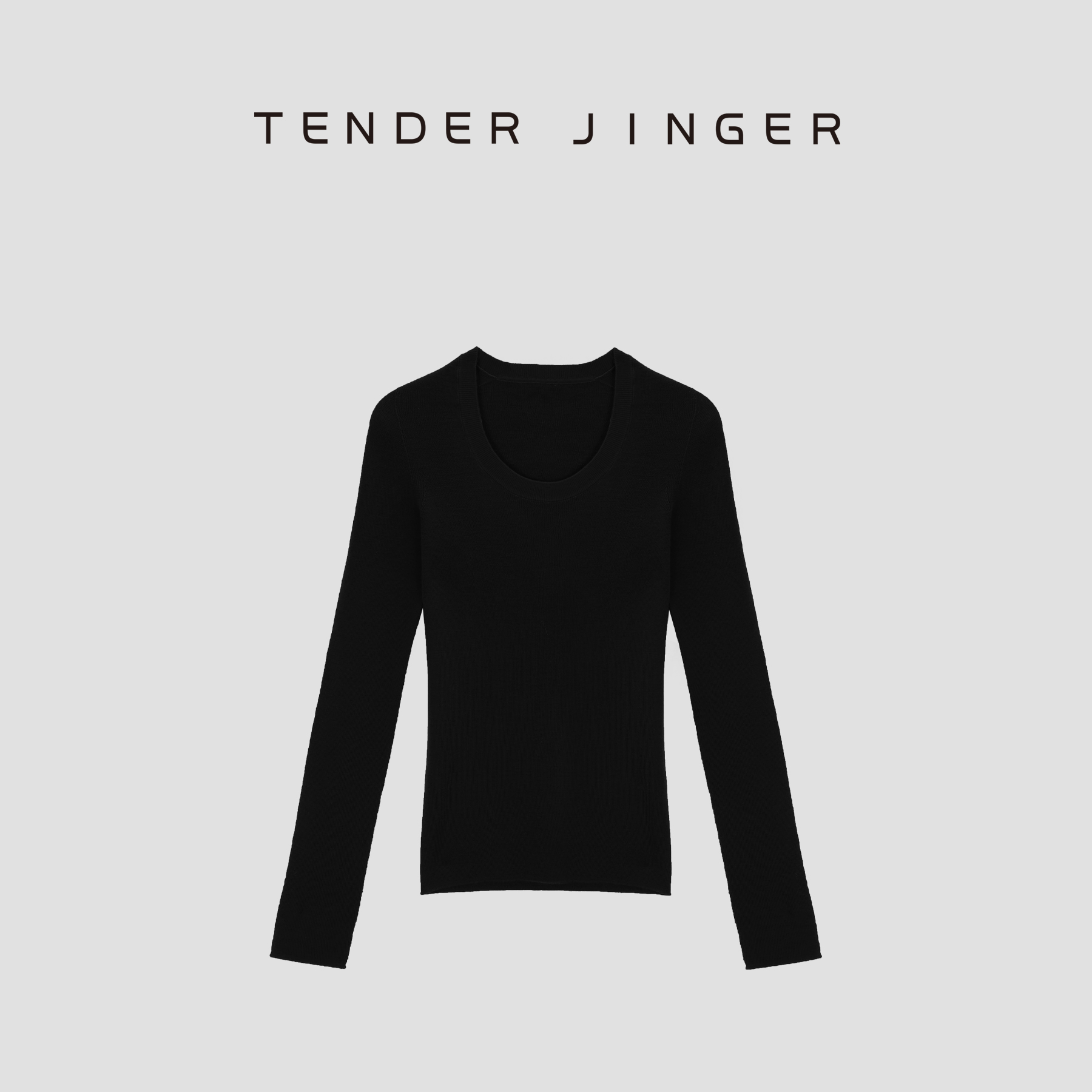 Tender Jinger【扬子纱】无缝U领扬子精纺可机洗长T53AMM41114