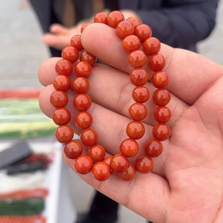 南红玛瑙未镶嵌颈饰8mm手串多样性发货（拍一发一）