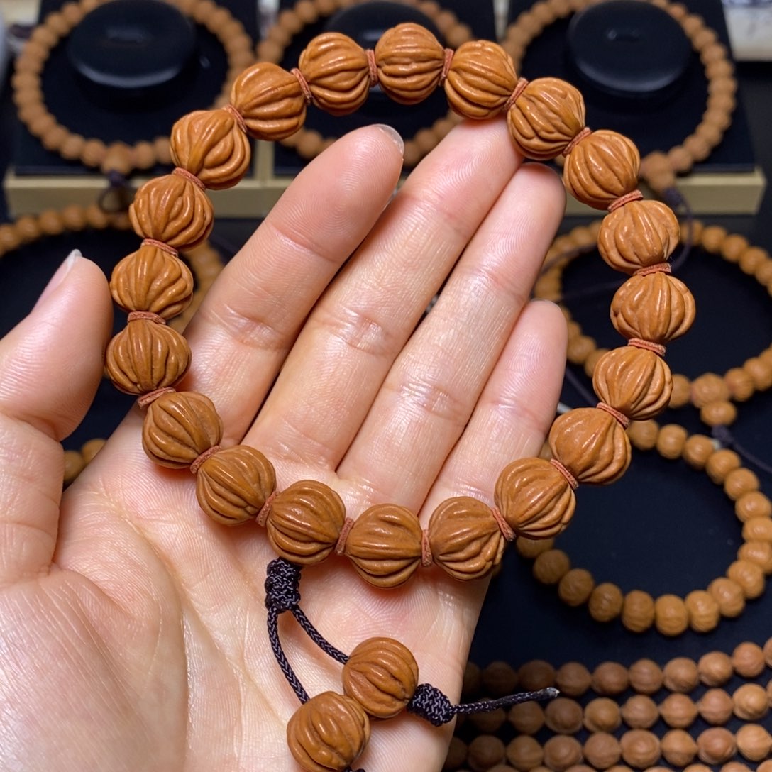 夜***雨手串桃核秦岭文玩桃核手持