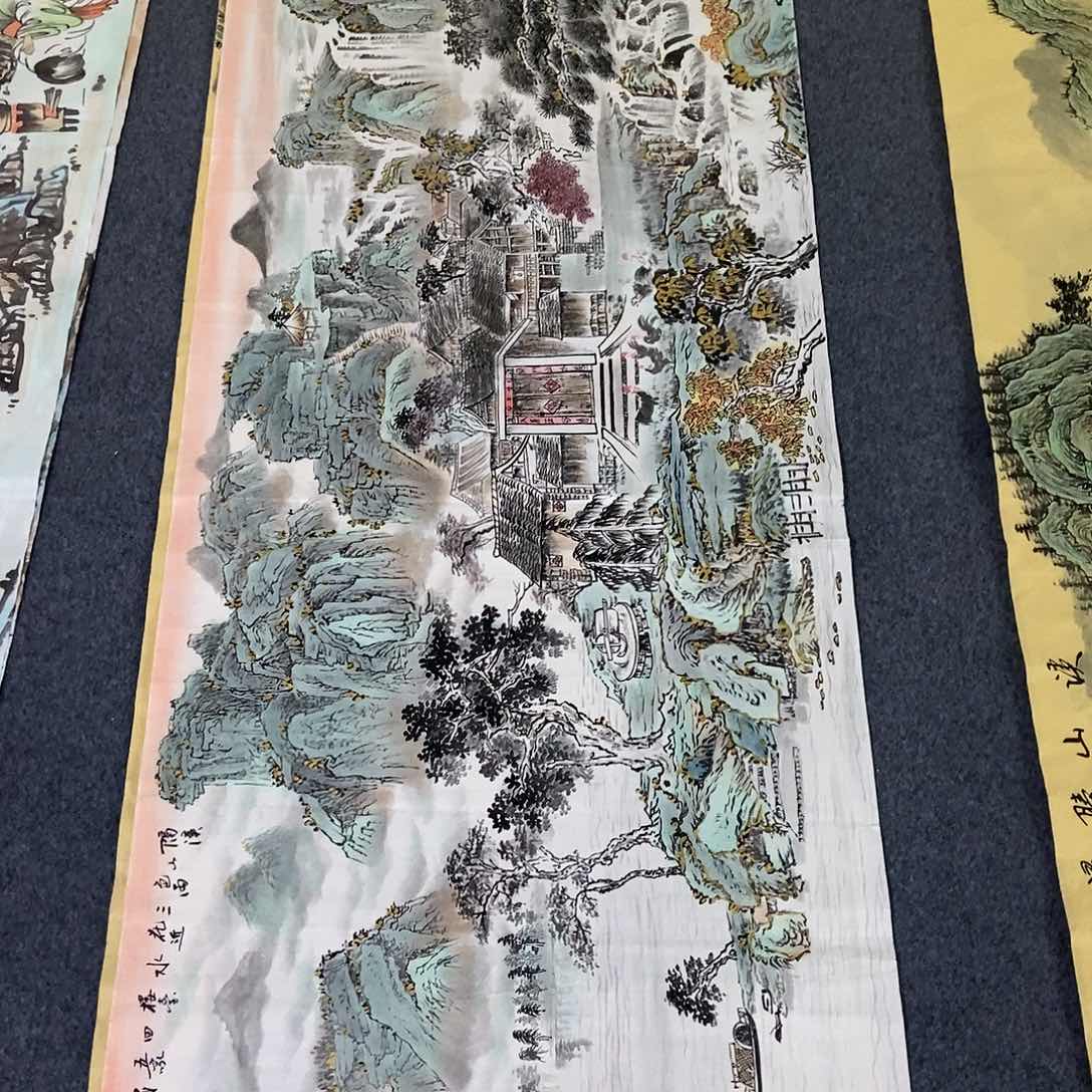 国画小六尺描金一幅