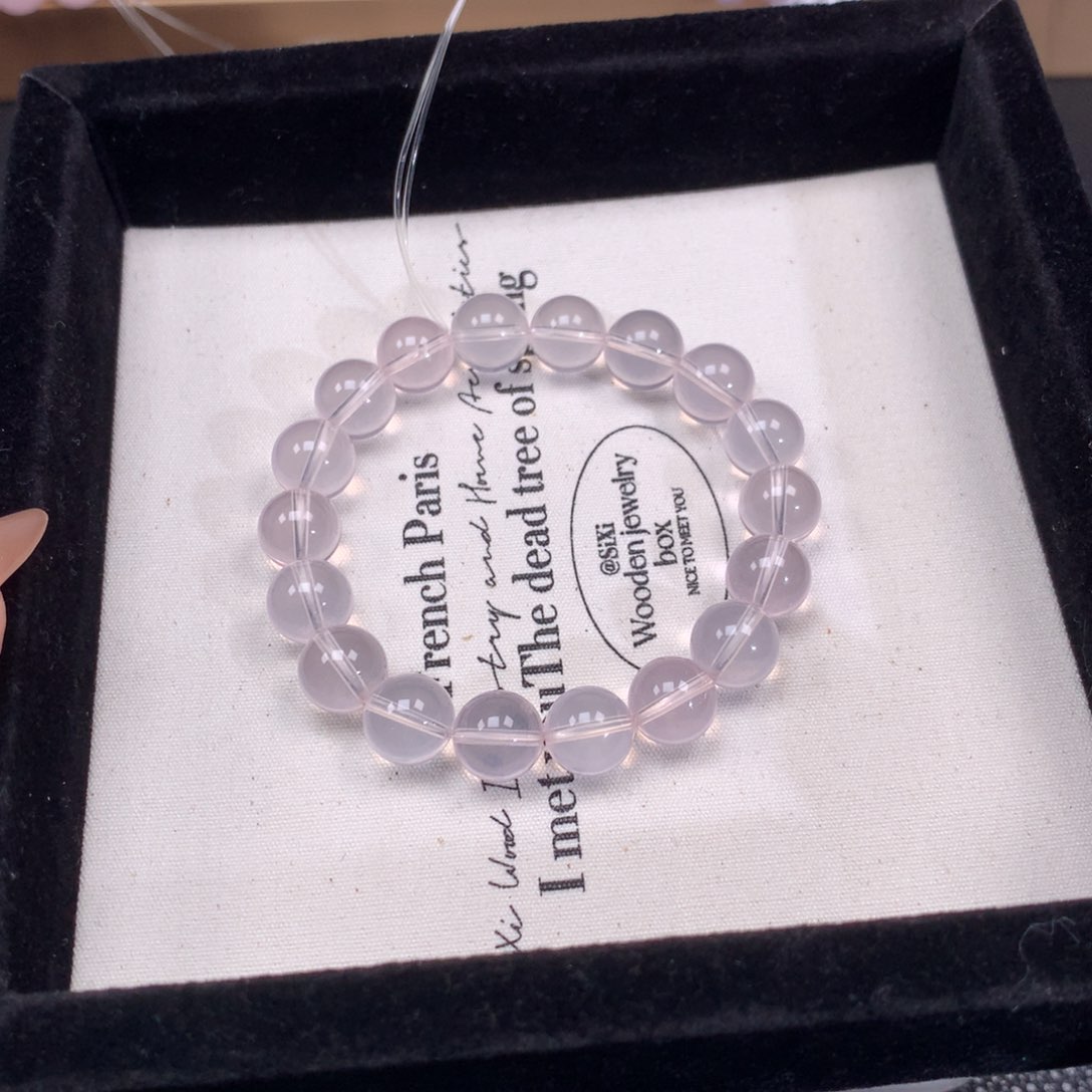 水晶手链未镶嵌X***g水透马粉10mm