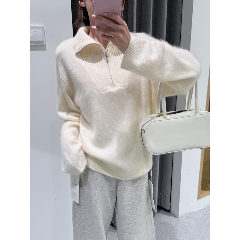 【我是女王】羊毛衫纯色常规袖立领针织翻领时尚薄款百搭781-92708