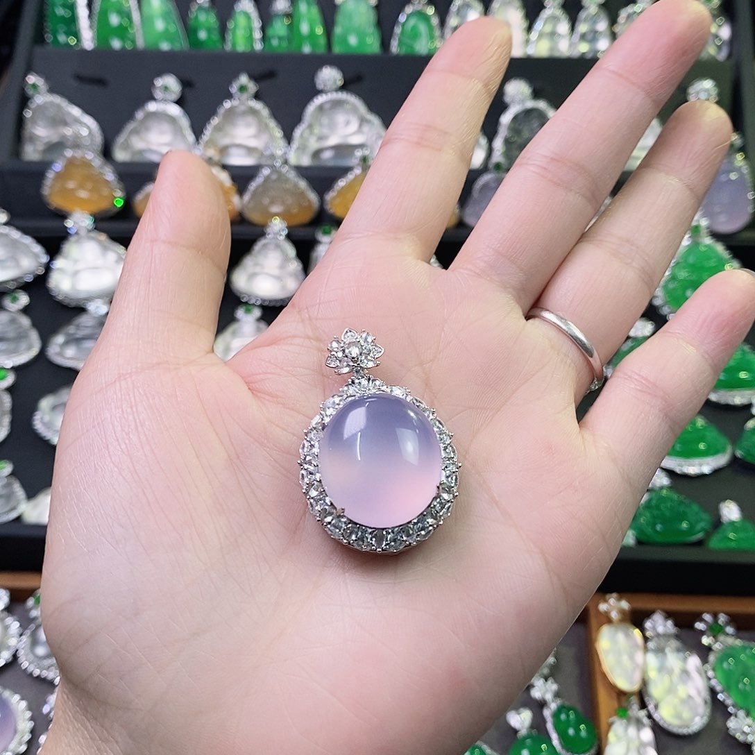 玛瑙/玉髓颈饰银S925镶嵌小**?