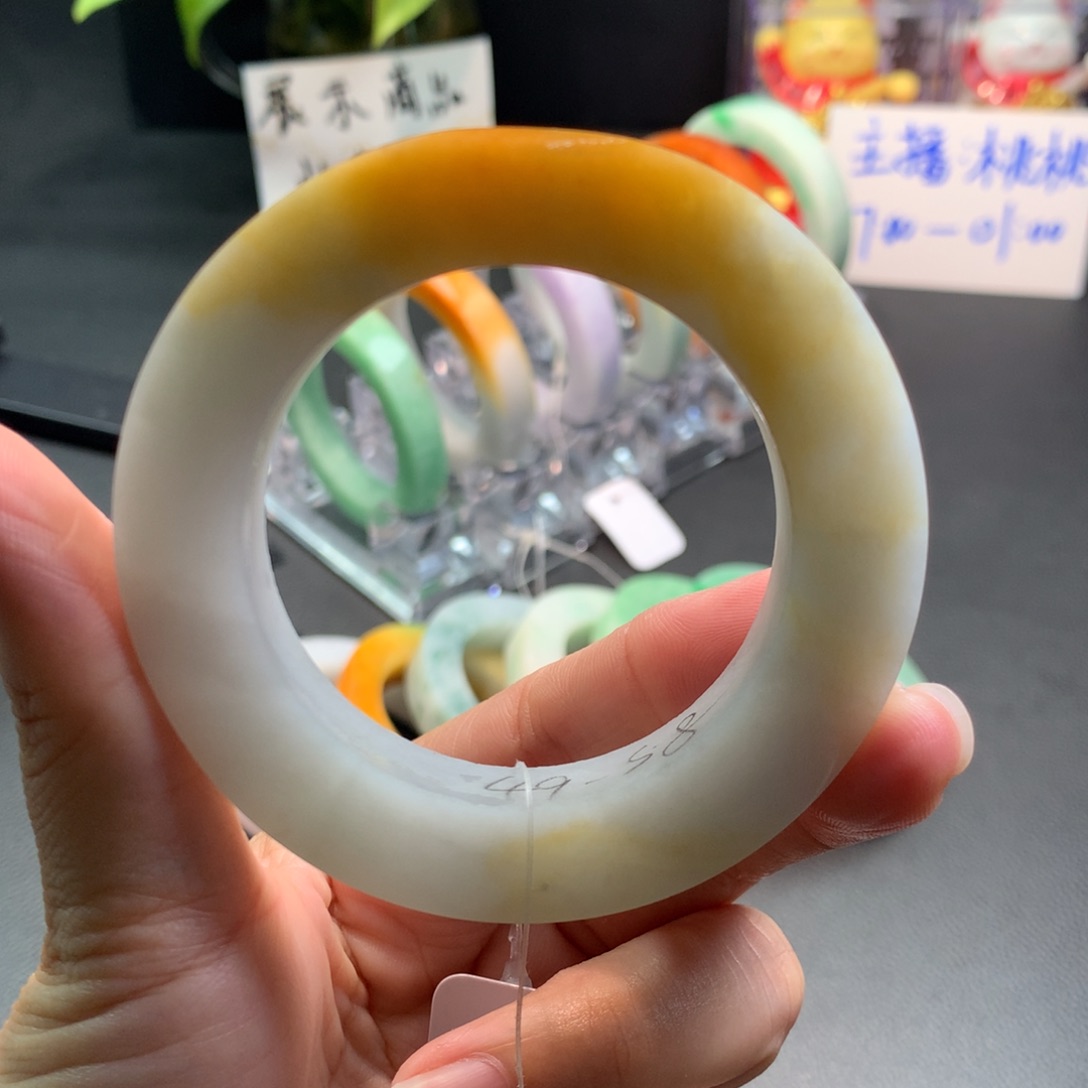定制翡翠冰黄翡未镶嵌49.58