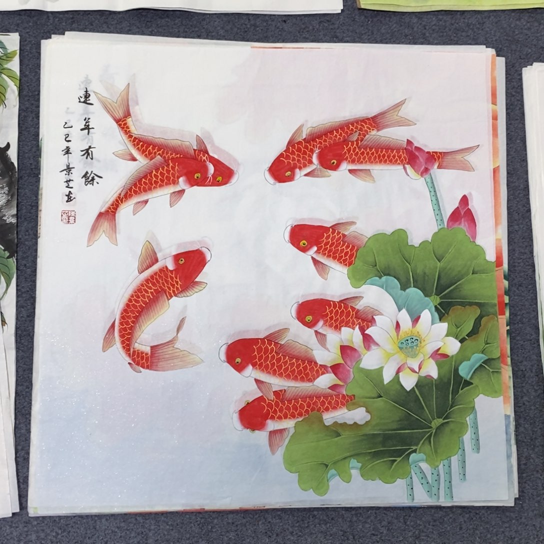 国画尺寸68✖️68工笔手绘斗方