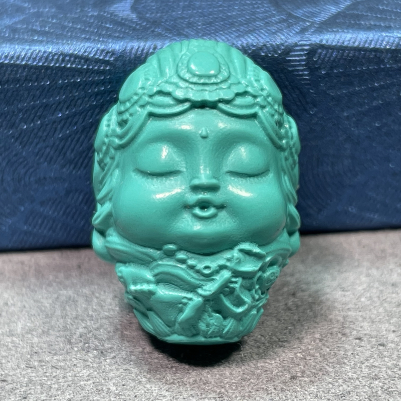 4700手工雕刻立体度母配珠腰珠背云配星月菩提文玩配饰