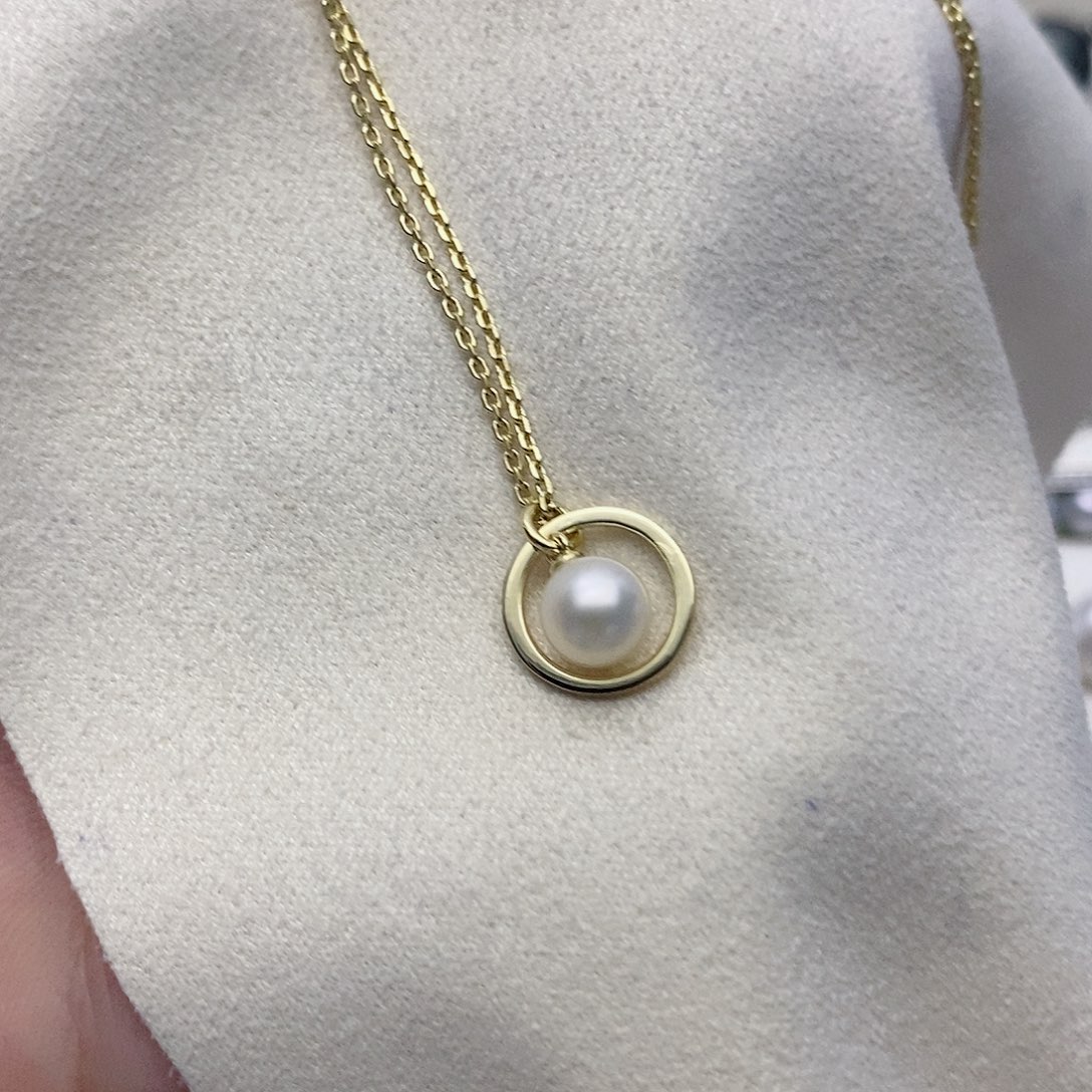 【闪购商品】淡水珍珠银S925镶嵌颈饰