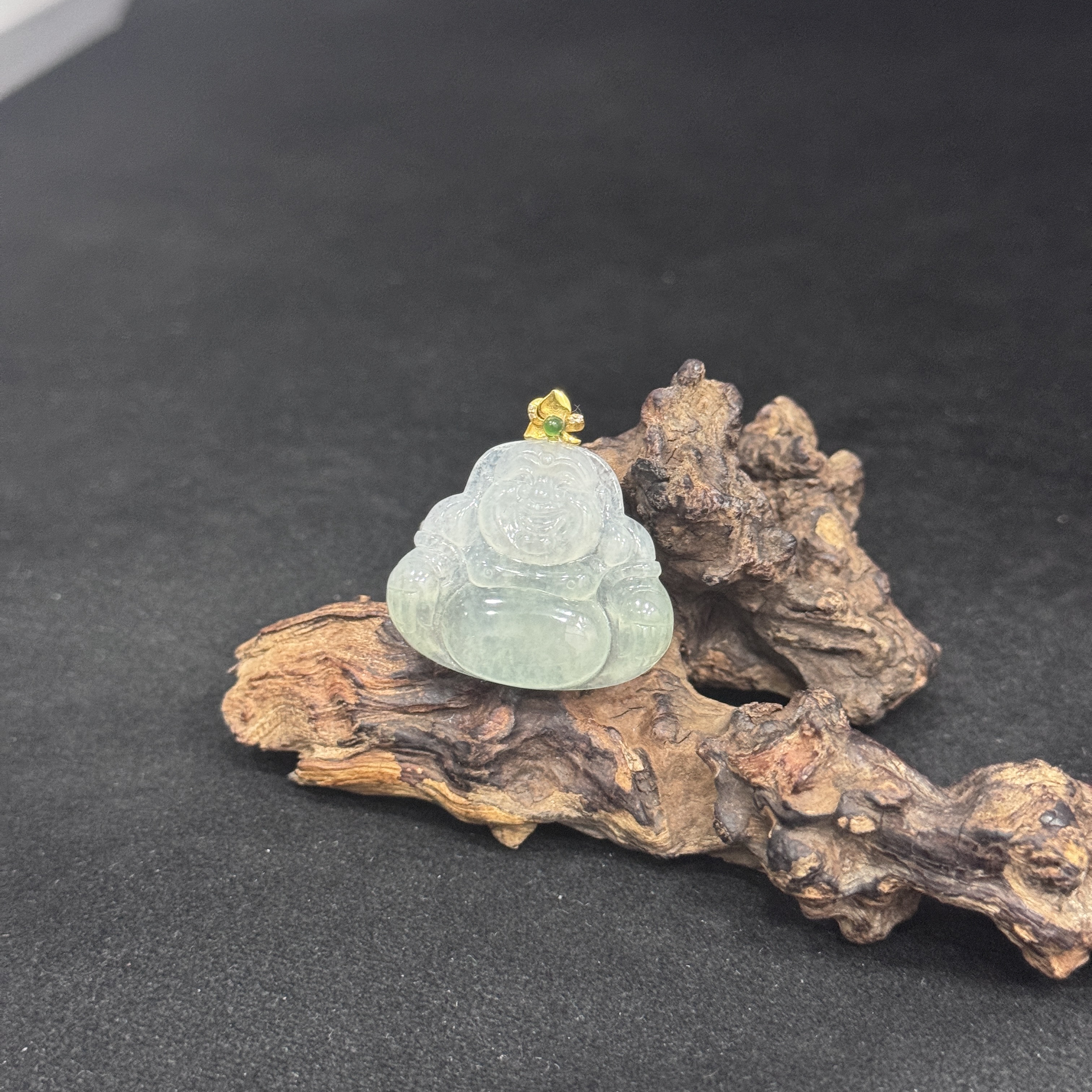 【诚翠拍品第一百零四期午】翡翠66吊坠JXJ6046金