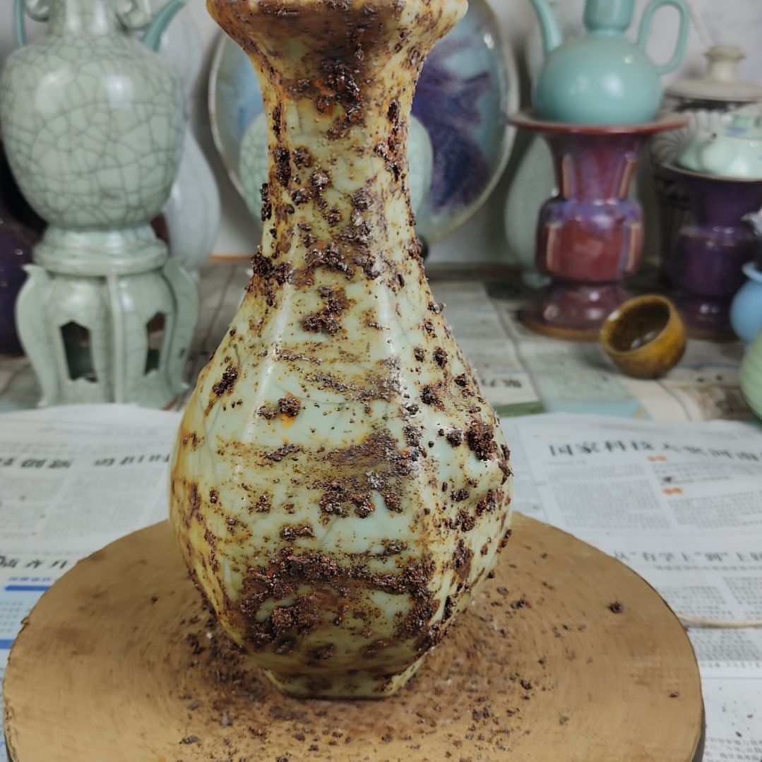 瓷片自选器型官窑生锈瓷