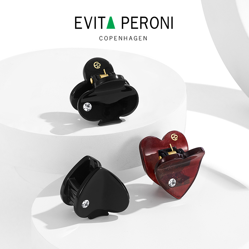 Evita Peroni/依慧达新款卡牌小发夹侧边抓夹迷你刘海夹ZB