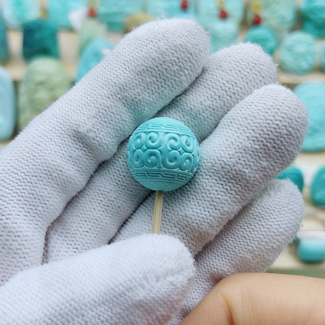 绿松石未镶嵌珠宝奇石17mm