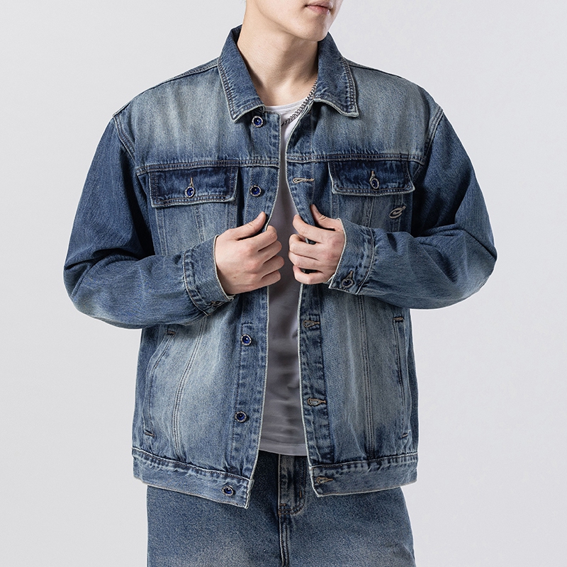 早秋牛仔外套男士修身休闲衣服夹克潮流韩版牛仔上衣