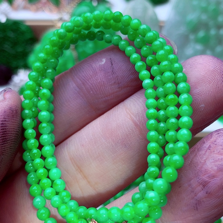 翡翠未镶嵌毛衣链